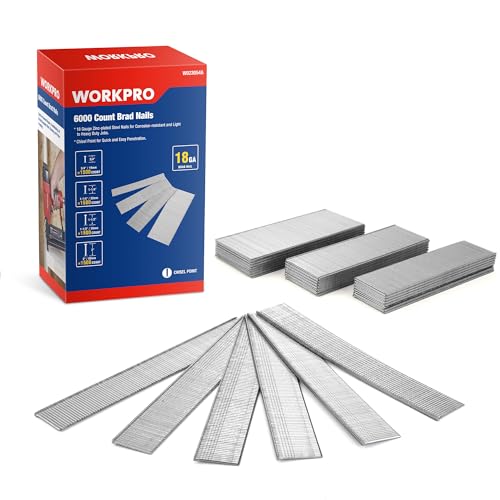 WORKPRO 18 Gauge Brad Nails, 2'',1-1/2'',1-1/4'', 3/4''Brad Nails