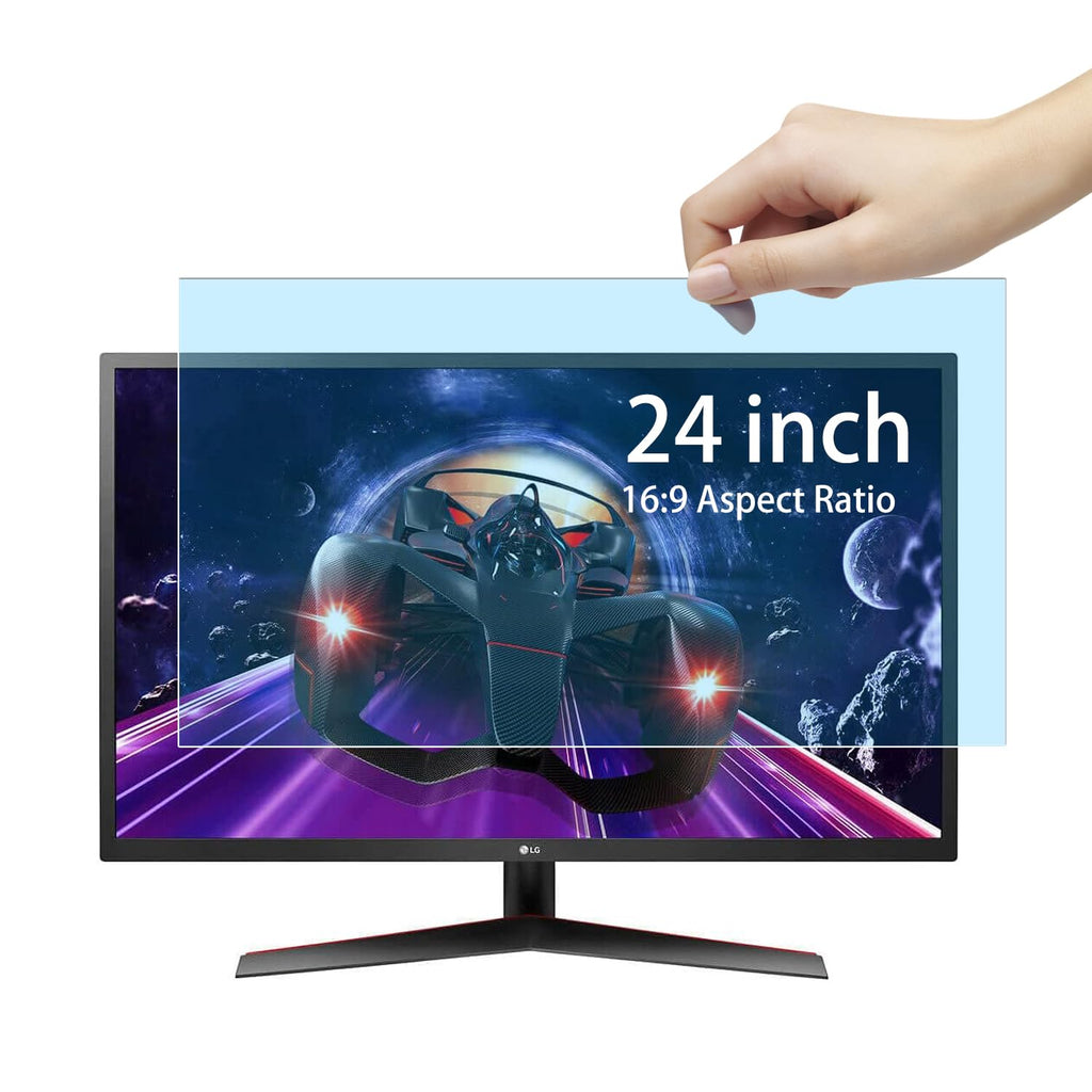 MUBUY-GOL 24 inch Removable Blue Light Screen Protector for 24" 16:9 Computer Monitor Display LED PC Anti-UV Anti-Glare Eye Protection Reduce Eye Fatigue and Eye Strain (bubble free)