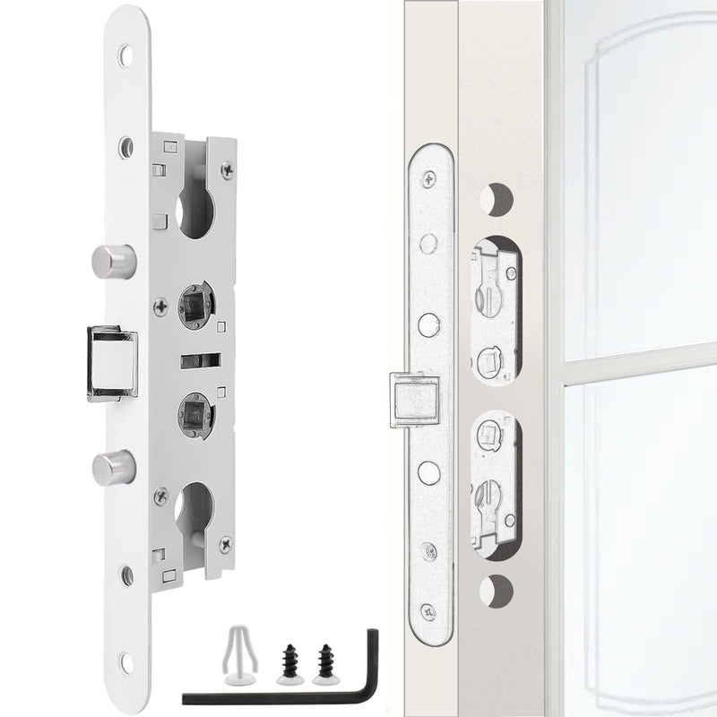 2-Point Bolt Mortise Lock Body Replacement for Pella Storm Door (Lock Mechanism Only) - White