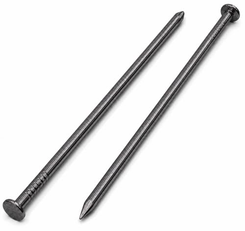 (Pack of 30) Carbon Steel 15/64" x 7-7/8" (6.0 x 200 mm) Construction Nails Flat Round Head Multi-Purpose Common Wire Nails Woodworking 15/64" x 7-7/8" (6.0 x 200 mm)