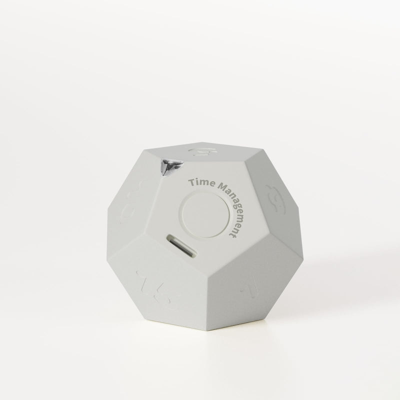 12-Sided Cube Flip Timer Kitchen: Cooking Kid Study Classroom Yoga Workout Game Gym Countdown Timers 1/3/5/10/15/20/25/30/45/60/90min (White) White