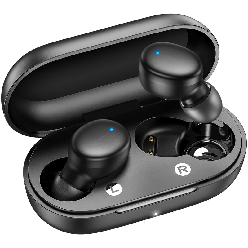 kurdene Wireless Earbuds Bluetooth 5.3 in Ear Buds Light-Weight Headphones,Deep Bass Sound,Built-in Mics Headset,Clear Calls Earphones for Sports Workout Small Light Black