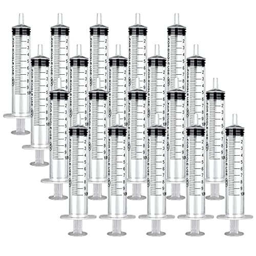 Plastic Colostrum Syringes 10 ml, Pack of 20 Colostrum Syringes | Reusable Plastic Syringe 10 ml Syringe Sterile Individually Packed Food Syringes for Garden & Pet Care