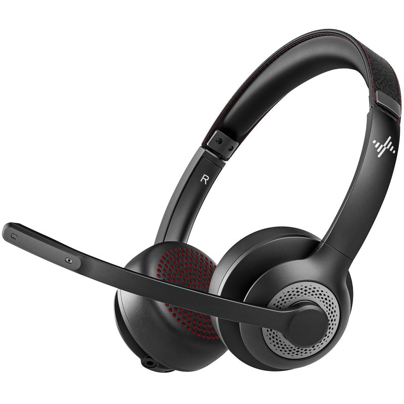 Bluetooth Headset with Microphone, Wireless Headphones with ENC Noise Cancelling mic Mute V5.2 On-Ear Wired for Laptop/iPhone/Android/Cell Phones/Computer/Zoom/Skype Bluetooth