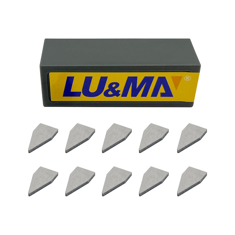 Carbide Knife Sharpener Blades, 10 Pieces Reversible Replacement Blades, for Industrial and DIYers by LU&MN LMCB4.6