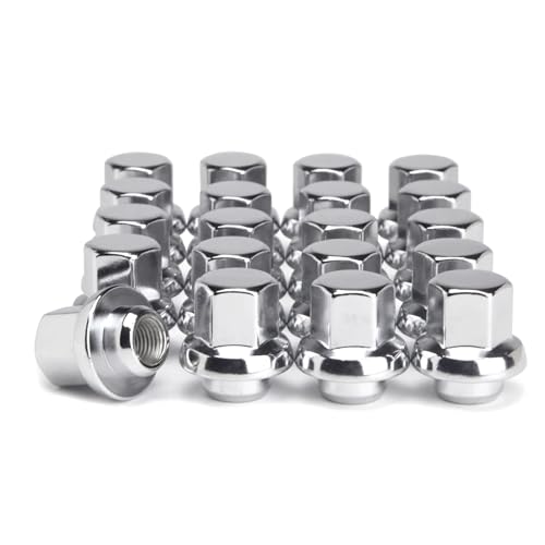 Set of 20pcs 7/16-20 Snowflake Closed End Mag Seat Lug Nuts Compatible with 1976-1981 GM Corvette Camaro Firebird Trans AM, Chrome 20