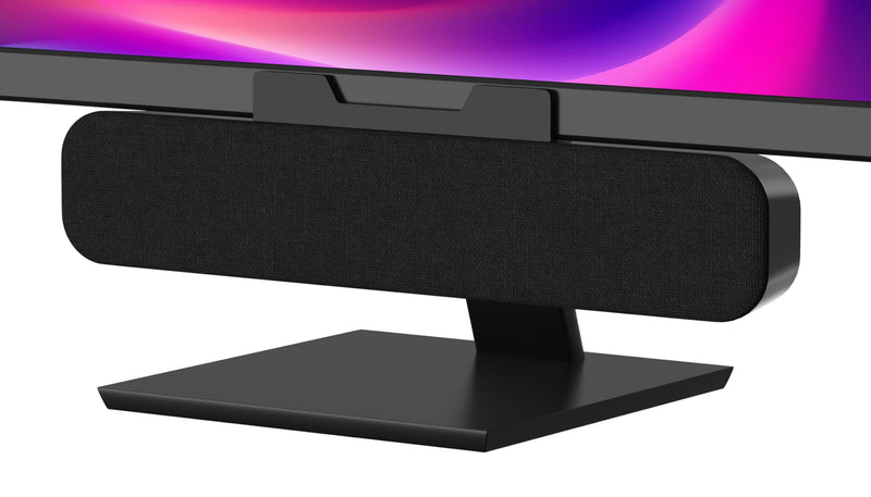 Computer Speakers for Desktop Pc, Monitor Speakers for Laptop,Pc Speakers with Loud Sound,Volume Control Easily Clamps to Monitors(USB-C to USB Adapter Included) (Black) Black