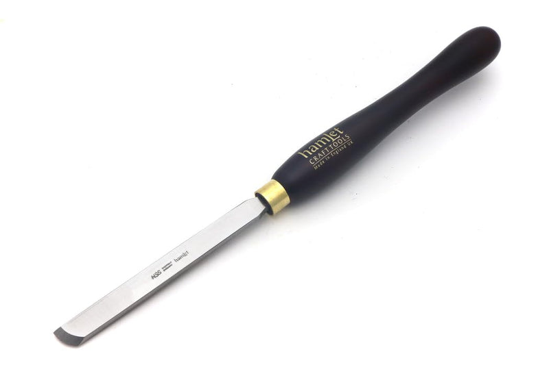 Rolled Edge Radius Skew Chisel (HCT105R) by Henry Taylor, 3/4" Wide x 1/4" Thick Blade, M2 HSS, 16-3/4" Overall Length, Stained Beech Handle