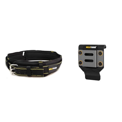 MELOTOUGH Tool Belt Suspenders Tool Harness for Heavy Duty Work, Black Drill Holder for Tool Belt