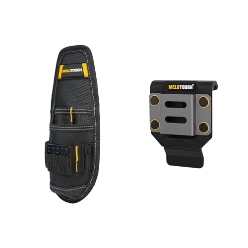 MELOTOUGH Small Tool Holder, Min Work Organizer Tool Pouch and Knife Holder with Snap Clip,rill Holder for Tool Belt