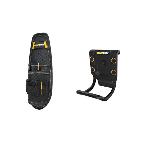 MELOTOUGH Small Tool Holder, Min Work Organizer Tool Pouch and Knife Holder with Snap Clip,Black Hammer Holder for Belt