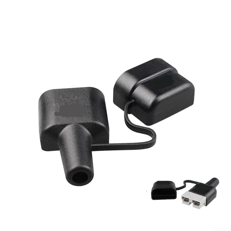 For Plug Rubber Cover, 50A Cable Connector Sheath Cover for (4 Pieces, Black) Pack of 4 Black