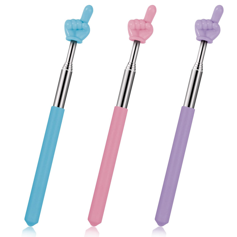 3 Pcs Finger Pointer Stick for Classroom - Telescopic Teachers Preschool Finger Teacher Supplies for Classroom Elementary Presentation Pointer Finger Talking Stick