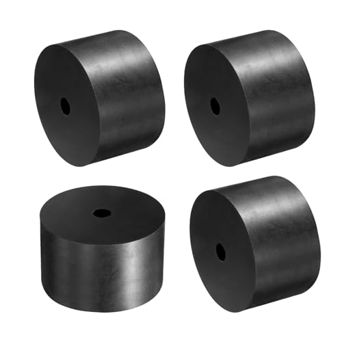 uxcell 4pcs Rubber Spacers 80mm OD, 12mm ID, 50mm Height Round Anti Vibration Spacer Rubber Bushing Grommets Thick Rubber Washers for Home Car Accessories 80mmx12mmx50mm(OD*ID*Height)