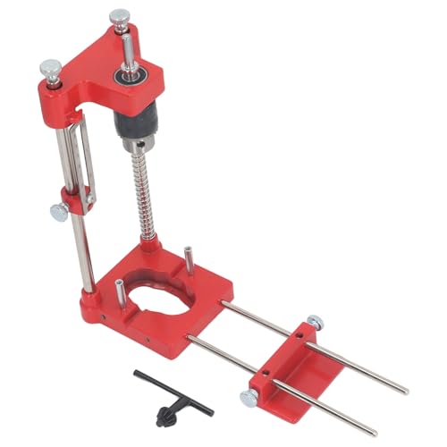 Garosa Portable Drilling Guide, Woodworking Drill Locator, Aluminum Alloy, with Chuck, Adjustable Pin Hole Drilling