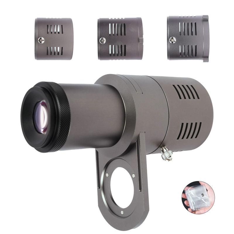 Optical Snoot Conical, Mini Snoot Photography Compatible with Zhiyun CINEPEER CX100/Ulanzi L023/Godox ML100Bi etc, Spotlight GOBO Projector Attachment, 19 Gobos Z&U&G Mount