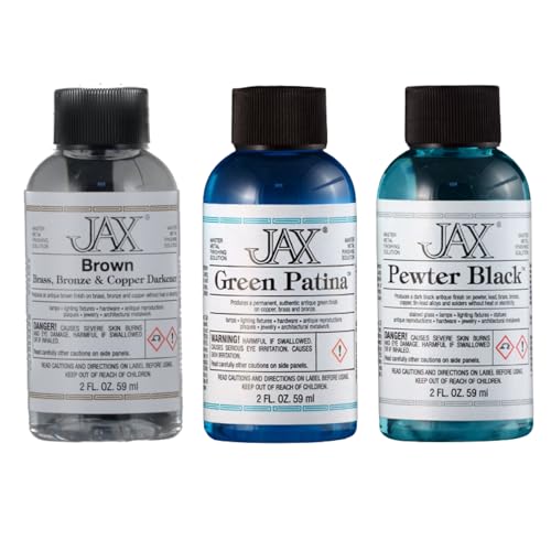 JAX Brown Darkener, Green Patina and Pewter Black Bundle
