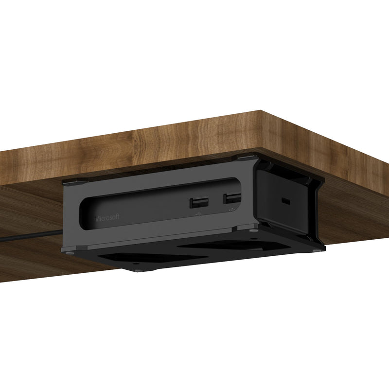Docking Station Mounting Stand for Microsoft Surface Dock 1, Dock 2, Wall Mount and Under Desk Mount Acrylic Holder Compatible with Microsoft Surface Dock (Pd9-00003) - Black Holder Only