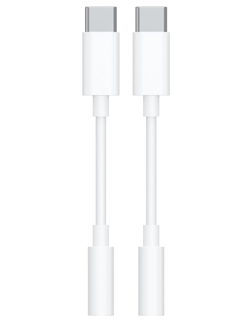 USB-C to 3.5mm Audio Headphone Adapter - HiFi 2 Pack Compatible with Apple iPhone 15 Samsung Galaxy S24 S23 S22 S21 Plus Pro Max Ultra Pixel iPad - Type C to Jack Dongle Adapter