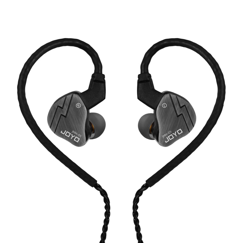 JOYO in Ear Monitor Headphones Wired IEM Earphones Noise Canceling High Resolution with Hybrid Drivers and Two Detachable Cables for Audio Recording Gaming Musicians (JMH-05)