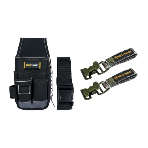 MELOTOUGH Pocket Tool Pouch Tool Belt Pouches with Belt Clip Utility Mini Tool Organizer Pouch,Glove Clip Tactical Glove Clips Work Glove Holders Strap with Alligator Clip for Tool Belt,Tool Bag