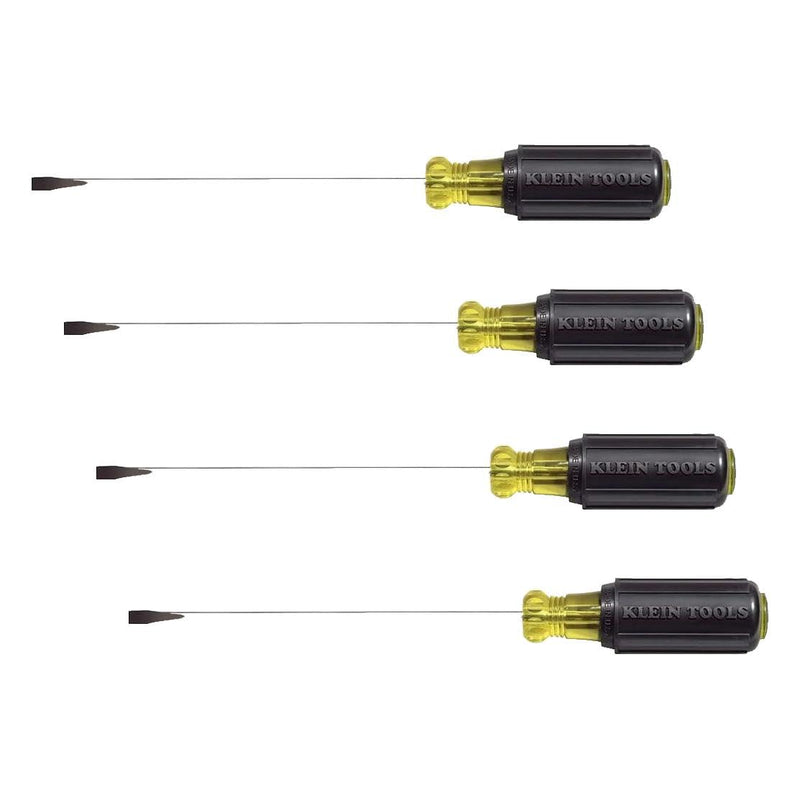 Klein Tools 601-6 3/16-Inch Cabinet Tip Screwdriver 6-Inch, Made in USA (Pack of 4) 6-Inch (Pack of 4)