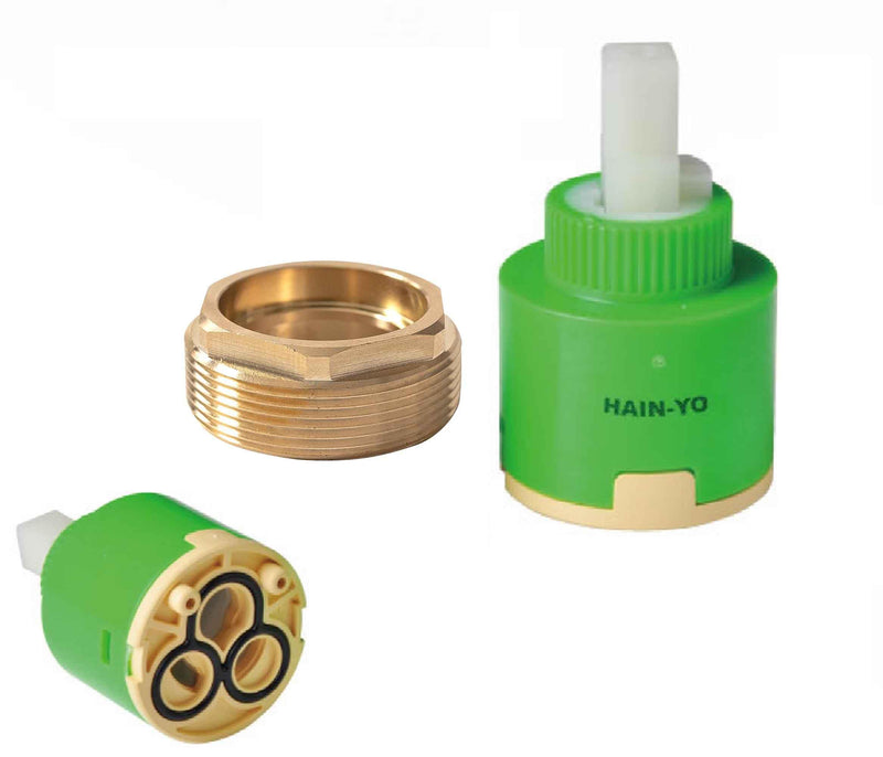 FL02GJ 35mm Single Lever Faucet Cartridge, Sturdy, OEM Faucet Cartridges, Bathroom Ceramic Cartridges, Fits 35mm Faucets Hain Yo 1 3/8" FL02GJ