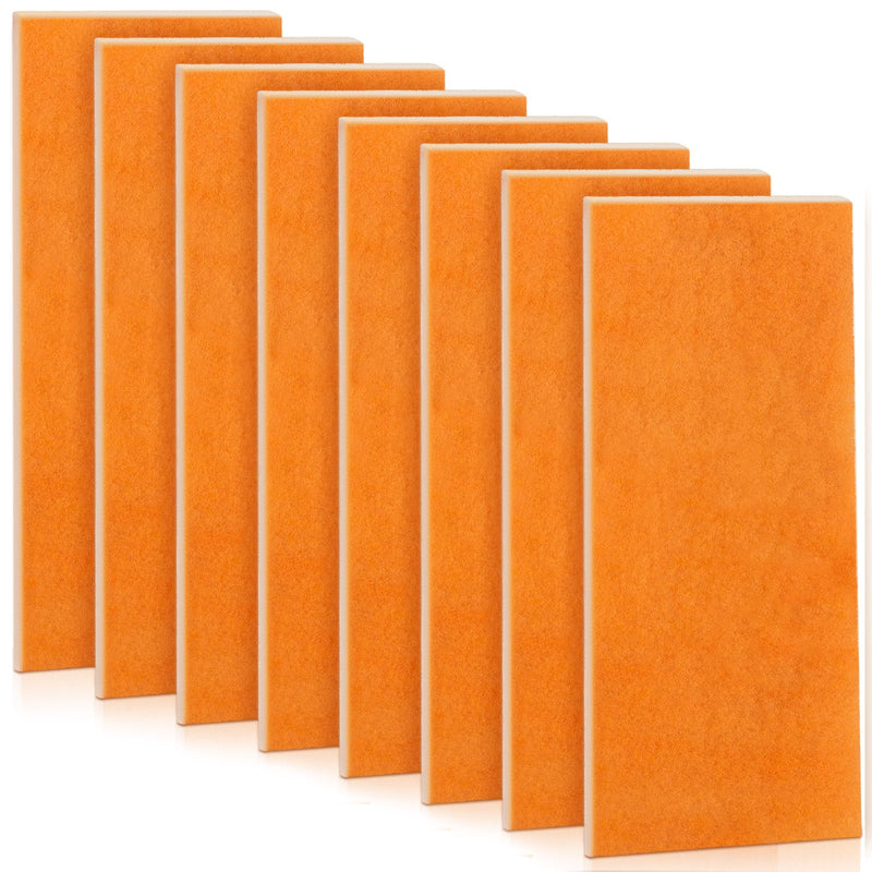 Hahafelt 4 Pcs 10.5 x 21.75 Inches Replacement Filter Pads Compatible with Renewaire ERV EV90P/EV200/EV240/EV300 (Orange White) Orange White