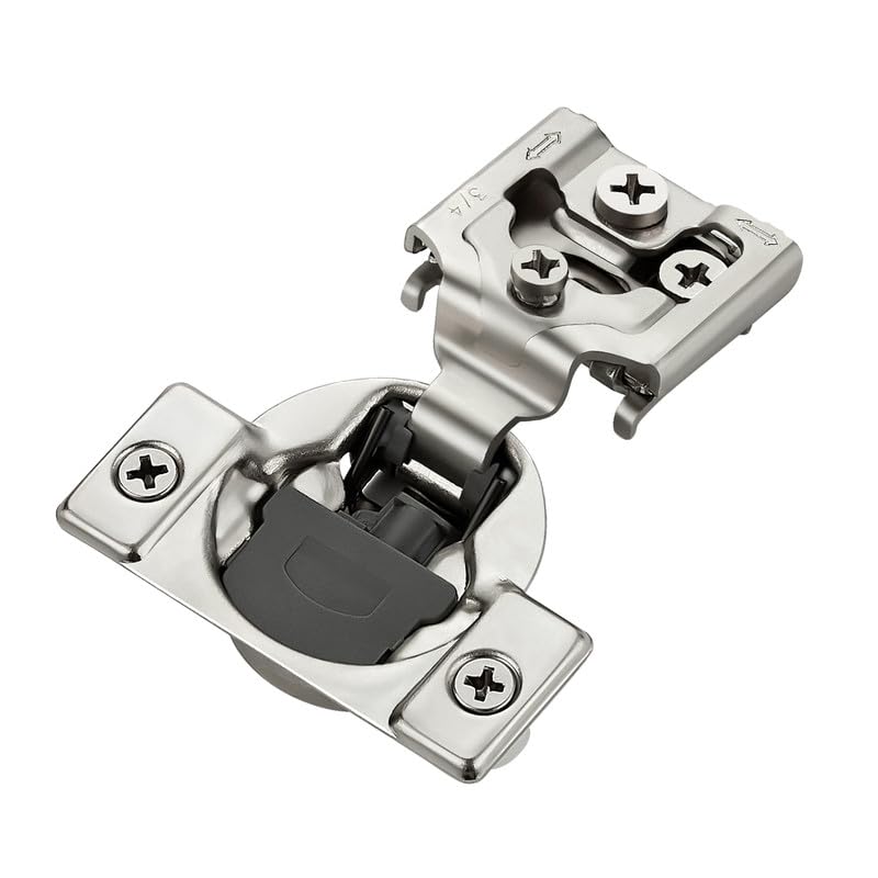 HOME EDIT 10 Pack 5 Pairs 3/4 inch Overlay Soft Close Cabinet Hinges for Kitchen, Stainless Steel Three-Way Adjustable, Concealed Self-Closing Door Hinges