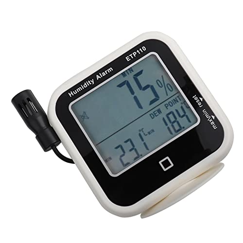 ETP110 Digital Hygrometer, Temperature Humidity Dew Point Meter, Portable Humidity Tester, Environmental Measuring Device for Home, Laboratory and Workshop