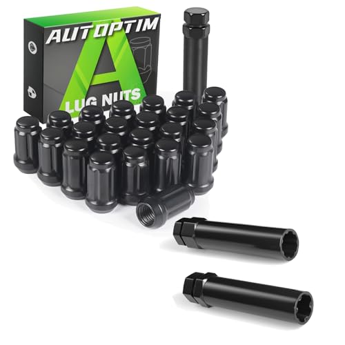 AUTOPTIM 1/2-20 23PCS Lug Nuts & 2 Piece 6 & 7 Spline Lug Nut Socket Key