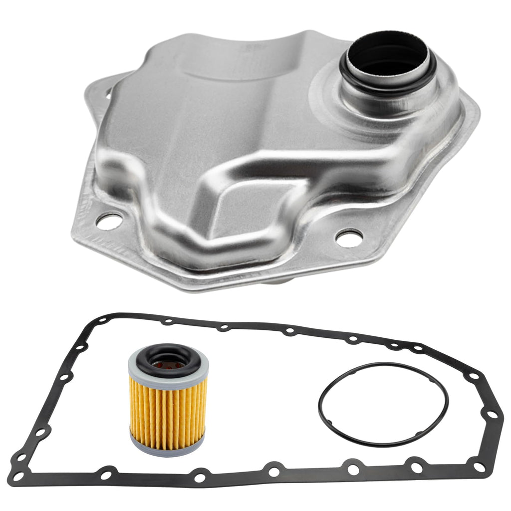 Transmission Filter Oil Pan Gasket Kit Fits for Nissan Altima Rogue Juke NV200 1.6 2.0 2.5 3.5L with JF011E Gearbox Replace Part Number 31728-1XF03 31726-1XF00 31728-1XF02 31728-1XF0A 31728-1XHOA