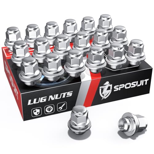 Sposuit 20 Pcs M12x1.25 OEM Factory Style Mag Seat Lug Nuts for Nissan 20 Pack Mag Seat Chrome