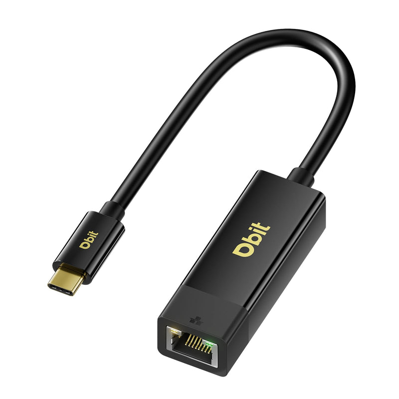 DBIT USB C to Ethernet Adapter, Gigabit RJ45 to Type-C (Thunderbolt 4/3) Ethernet LAN Network Adapter, Plug and Play, Compatible with Smart Phone, MacBook Pro, iPad Pro, Surface, Dell XPS and More Type-C to Ethernet Adapter