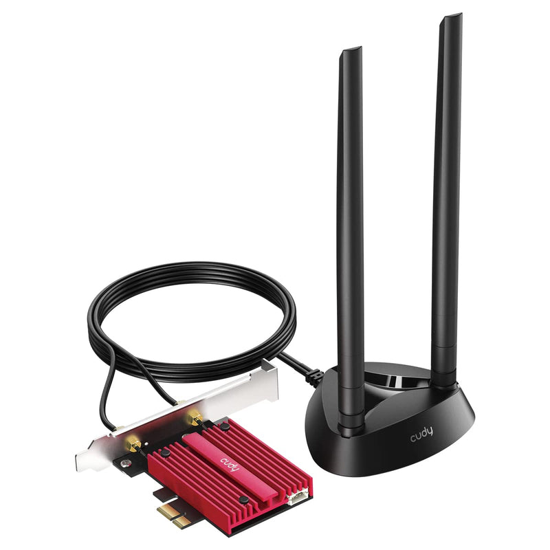 Cudy WiFi 7 WE9300S PCIe WiFi Card for PC, 6GHz Tri-Band Wireless Adapter, Intel BE200 Chipset, Bluetooth 5.4, High Gain Antenna, Easy Installation