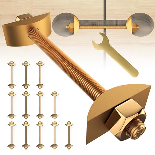 12Pcs Countertop Connector Bolts, M8x100mm Countertop Joint Fasteners, Furniture Fastening Connectors, Drawbolt/Bed/Butcher Block Joint Connector Kit,Miter Draw Bolt Countertop Flip Connector 12