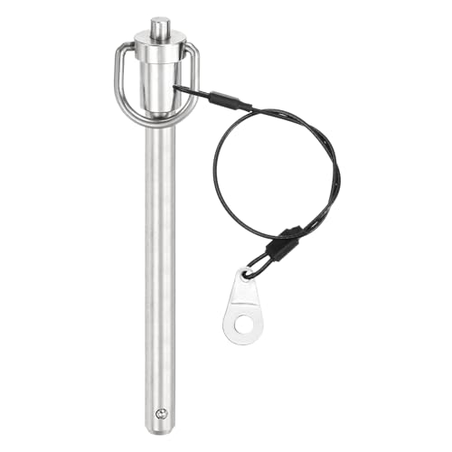UXCELL 1 Pcs Quick Release Pin, 3/8" x 4" (Dia. x L), Stainless Steel, Silver 3/8" x 4"