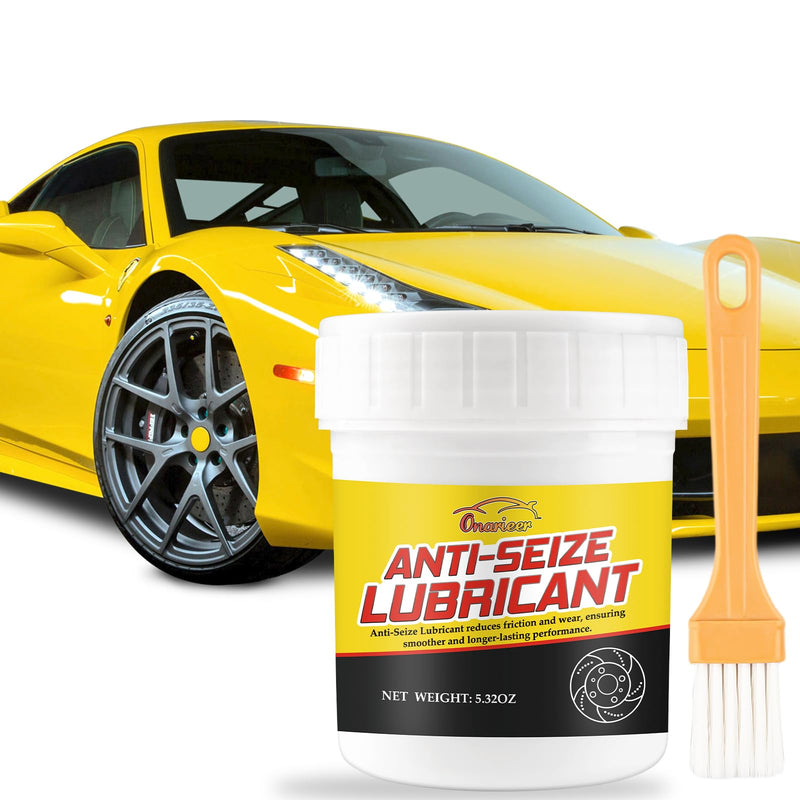 Onarieer Anti Seize Lubricant, Brake Grease Copper Anti Seize Thread Lubricant with Brush, Anti Seize Grease Prevent Seizing, Galling, Corrosion, Extend Component Lifespan Automotive