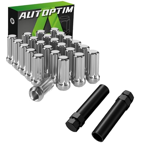 AUTOPTIM M14x1.5 Spline Lug Nuts & 2PCS 7 Spline Lug Nuts Socket Key