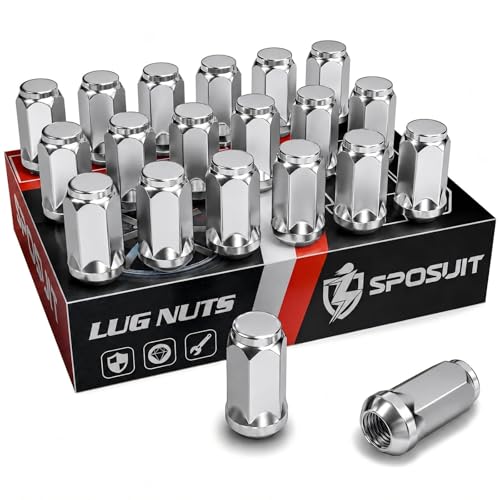 Sposuit 20 Pcs M14x1.5 Black Lug Nuts, 19mm Hex - Replacement for Ram 20 Pack HexDrive Chrome