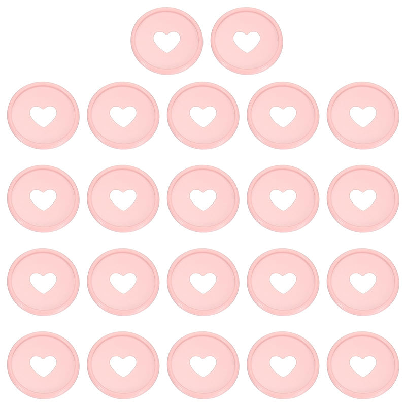 PATIKIL 35mm 1-1/2" Light Pink Plastic Round Book Binding Discs, 22 Pcs Discbound Expansion Discs Plating Round Binder Rings for DIY Notebook Planner 35mm/1.4inch