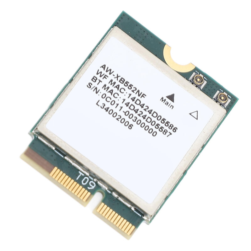 MT7902 Wi Fi 6E Network Card, M.2 2400Mbps 2.4GHz 5GHz 6GHz Tri Band Wi Fi Network Card with Bluetooth 5.2 Network Adapter for 10 11 for Linux