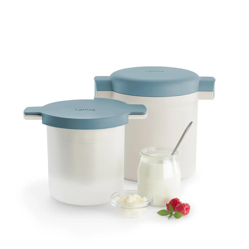 Lékué Kefir & Yogurt Maker | All-In-One Kit - Heat the Milk, Ferment, Filter & Preserve with No Electricity Needed | Easy to Use with Recipes Included like Matcha Yogurt | Healthy Natural Probiotics
