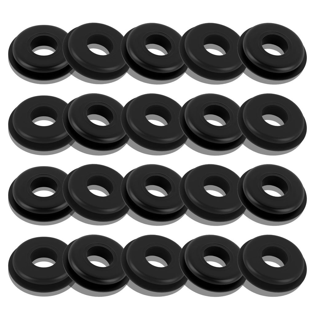 20PCS Glad Hand Seals for Glad Hand Air Hose,Rubber Gladhand Seals of Semi Truck Accessories,Air Lines for Semi Truck Car Accessories Compatible with Tramec Tectran Haldex (20PCS Black) 20PCS Black