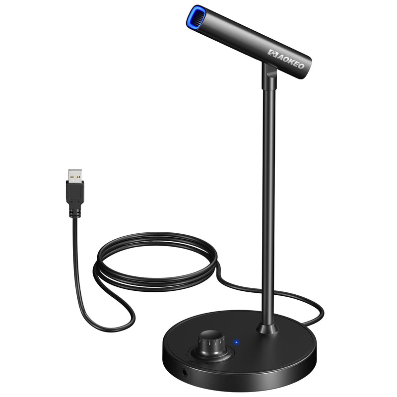 Aokeo USB Microphone, Gaming Microphone for PC with Volume Control Buttons for Recording,Podcasting,Streaming,YouTube,PS5 PS4 Mac Laptop AK-2