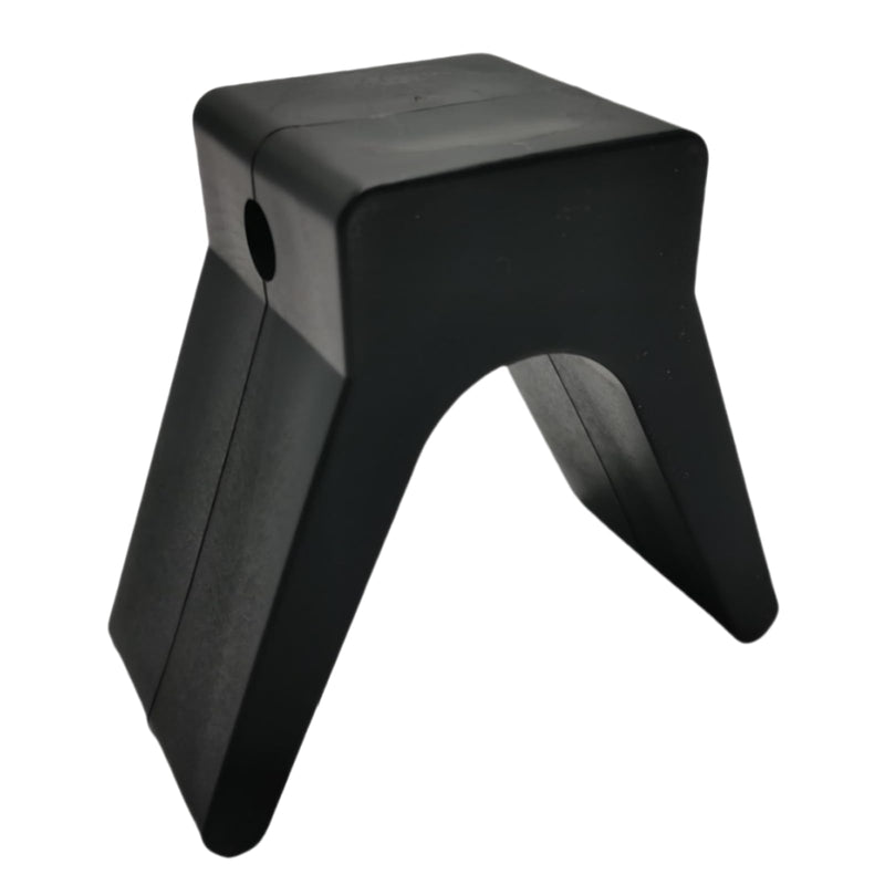 V-Shape Boat Trailer Bow Stop, 2" Width 4" V-Span Rubber Bow y Block, V-Style Trailer Roller Rubber Stoppers for Boats, 1/2 inch Mounting Holes (Non Marking Polyurethane)