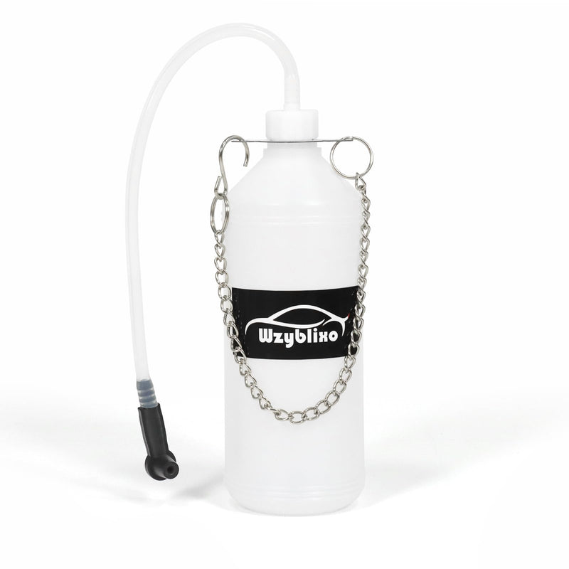 One Person 1L Brake Bleeder Bottle, Brake Fluid Bleeder Kit, with 24 inch Latex Tube and Universal Adapter.