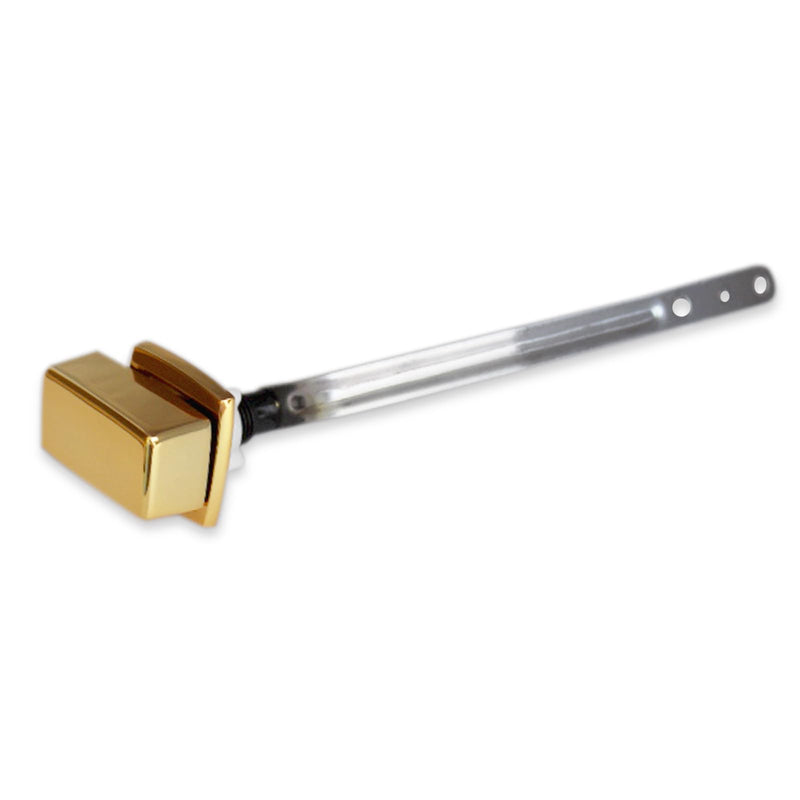 Toilet Flush Handle Replacement, Side Mount Toilet Tank Lever Compatible with Kohler 85114-CP Trip Lever Kit, Polished Golden 6.5inch Trip Lever