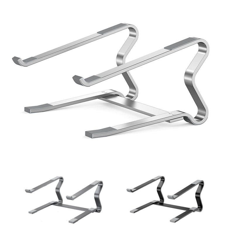 Laptop Stand Aluminum Alloy Material, Detachable PC Stand Notebook Holder, Compatible with Laptops Air/Pro/Lenovo/Dell, HP, 10'' ~ 18" Laptops, Silver
