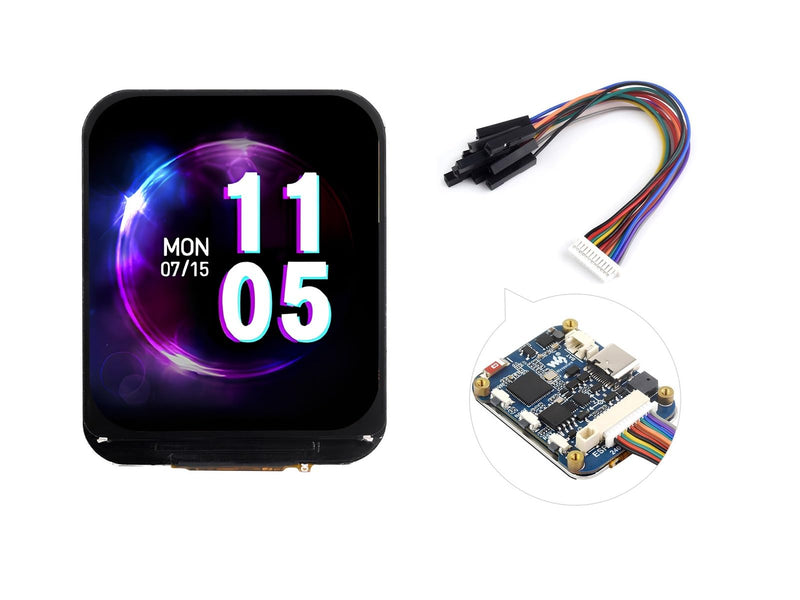 waveshare ESP32-S3 1.69inch LCD Display Development Board,240×280 Pixels 262K Color Micro LCD Display with ESP32-S3,Accelerometer and Gyroscope Sensor